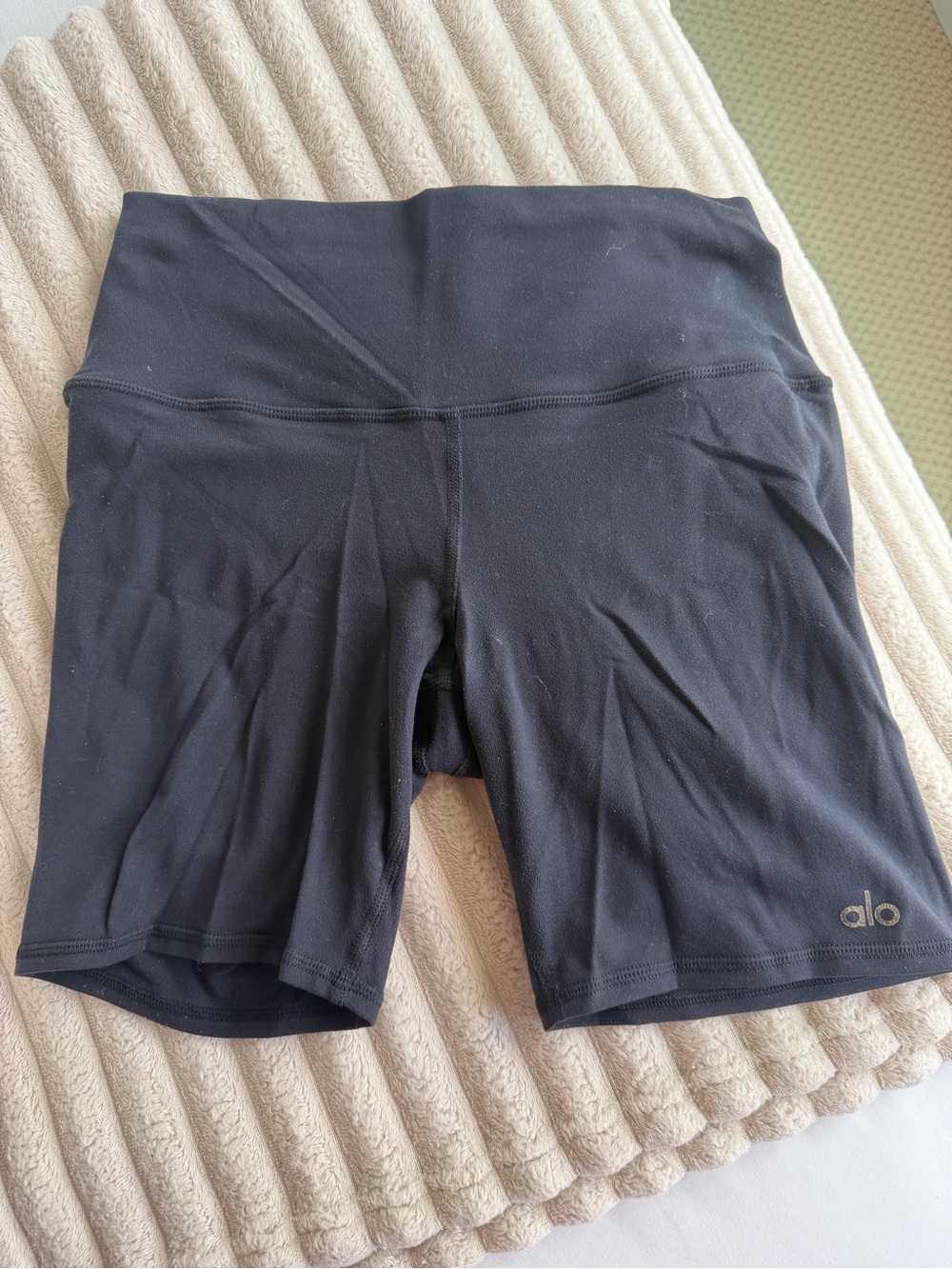 ALO Yoga Black High-Rise Bike Shorts